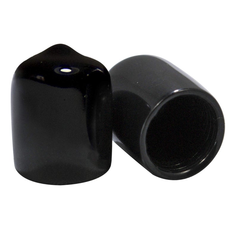 Prescott Plastics 1/2â€ (12.7 mm) Outer Diameter Flexible Plastic Hole Plugs, Round Black Metal Tubing End Caps, Strong Furniture Leg Inserts, Impact & Weather Resistant, Made in The USA - 50 Pack - Image 1